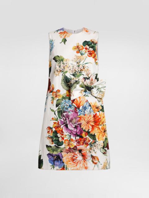 Flower bouquet-print dress