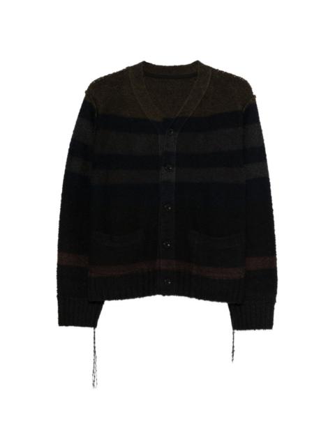 striped pocket cardigan