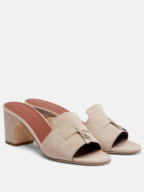 Suede mules