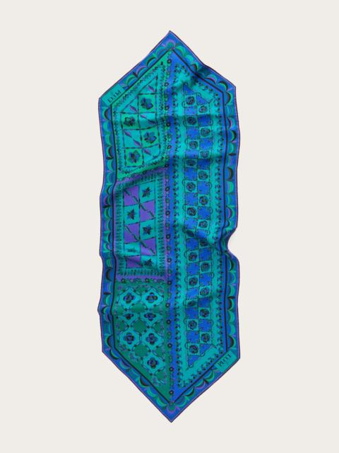 MIXED PRINT SILK LOSANGE