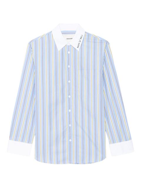 striped cuff shirt