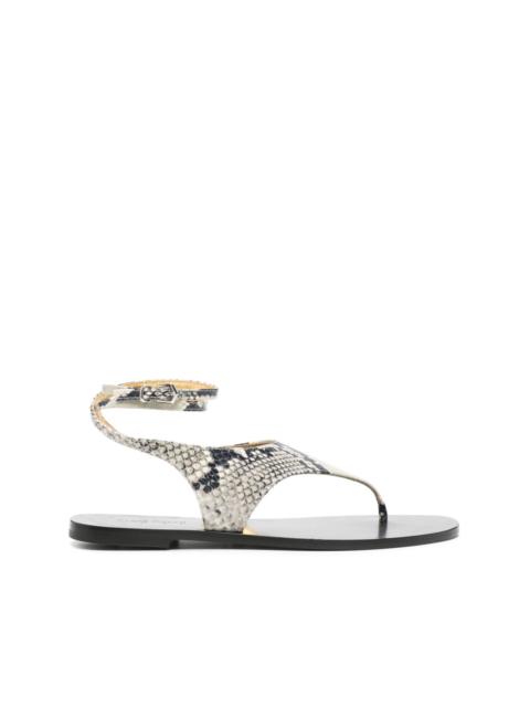 Amalfi snakeskin-effect sandals