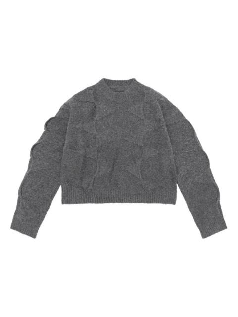 merino wool blend cropped sweater