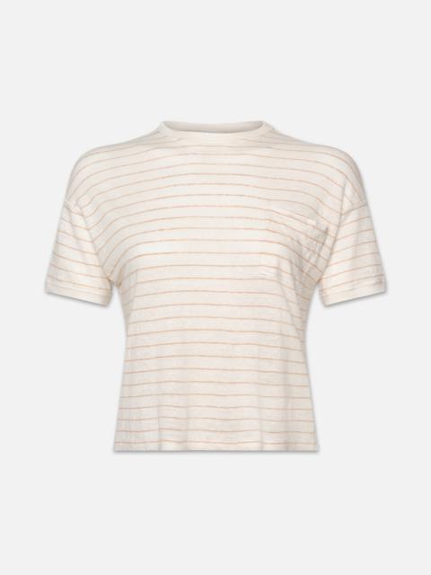 Pocket Crew Tee in Blush Multi