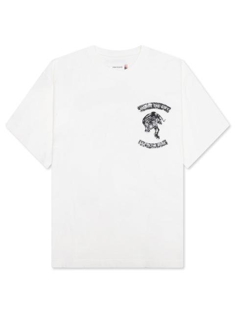 BAD TO THE BONE TEE - WHITE