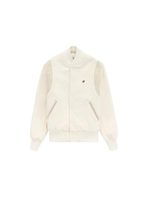 Aime Leon Dore Crest Varsity Jacket Cream