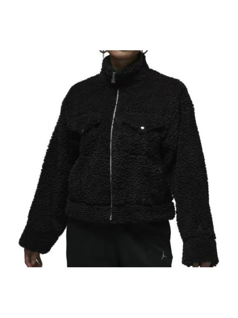 (WMNS) Air Jordan Teddy Jacket 'Black' FD7169-010