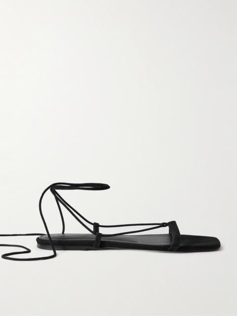 + Net Sustain Suede Lace-up Sandals