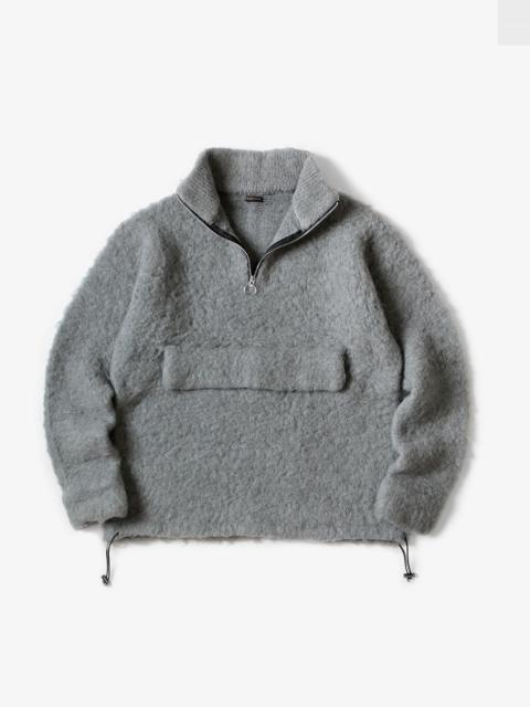 5G Mohair Half ZIP Anorak - Grey