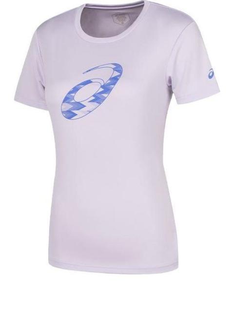 (WMNS) ASICS Spiral Graphic Short Sleeve T-Shirt Asia Sizing 'Faded Ash Rock' 2032D020-500