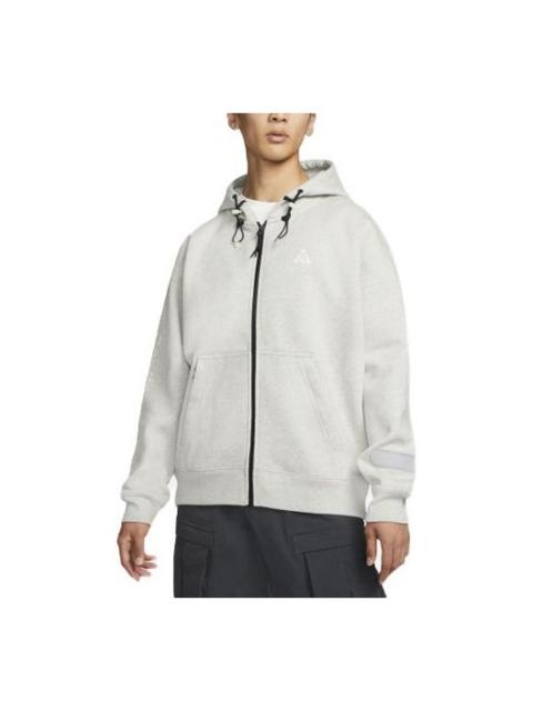 Nike ACG Solid Color Zipper Hooded Long Sleeves Jacket White DM4249-050