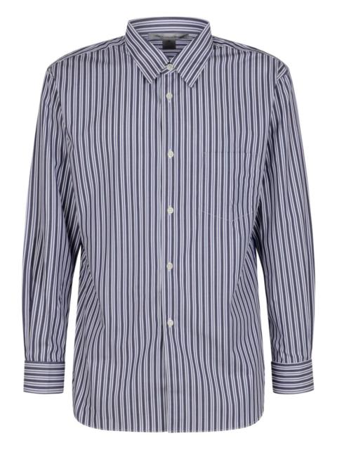 striped patch-pocket shirt