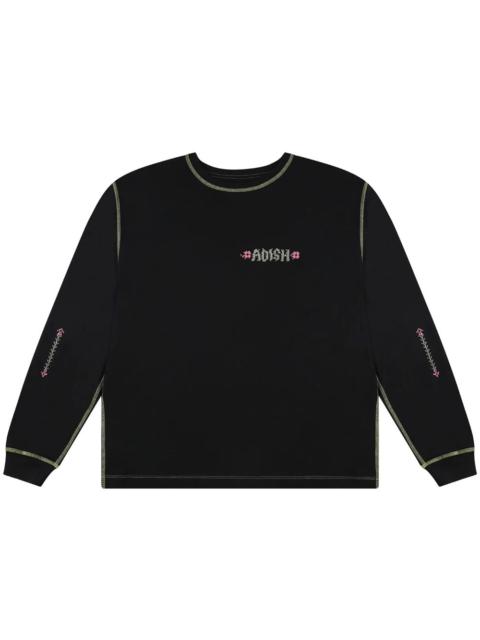 Tatreez Logo Contrast Stitched Long Sleeve Shirt 'Black'