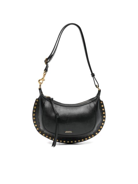 Oskan lizard-effect studded shoulder  bag