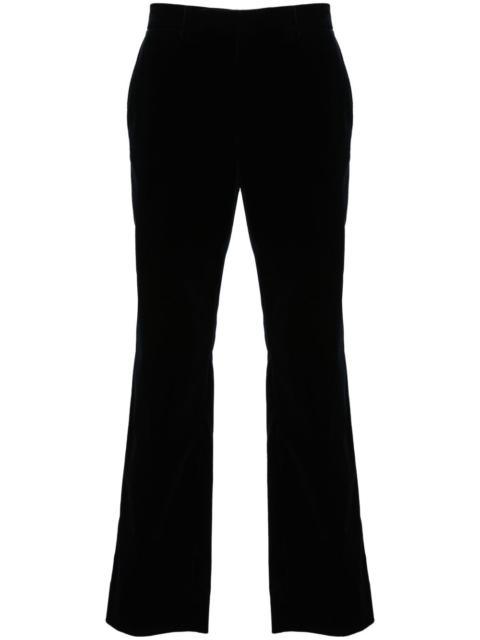 mid-rise tailored velvet trousers