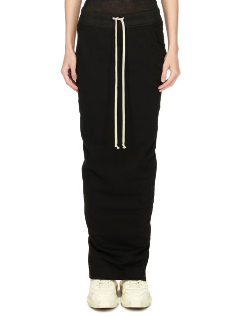 Asymmetric cotton-jersey maxi skirt