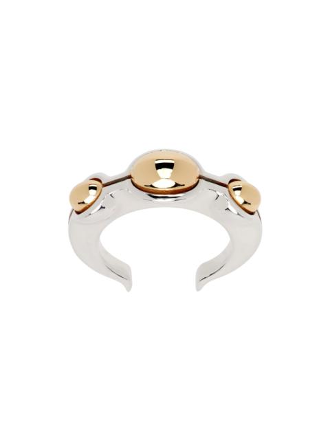 Silver & Gold Open Band Ring