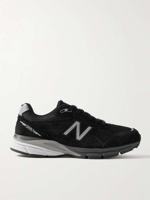 990v4 Suede and Mesh Sneakers