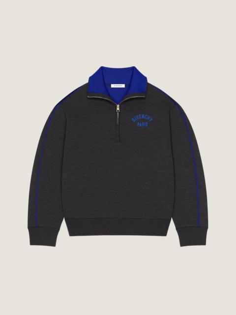 COUTURE SEAM SWEATER IN WOOL WITH GIVENCHY PARIS JACQUARD