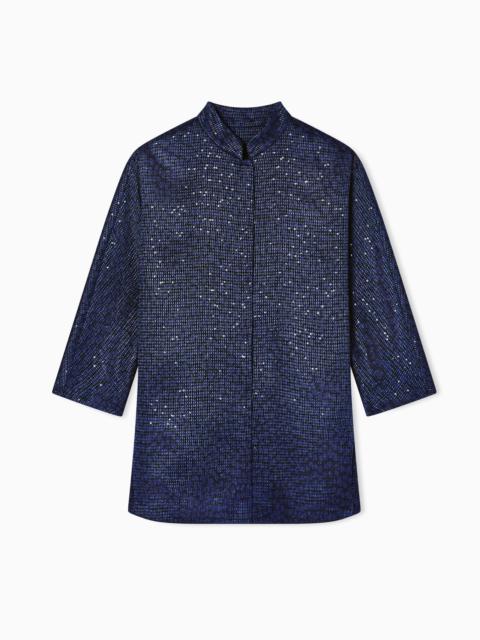 VISCOSE-BLEND SINGLE-BREASTED JACKET WITH SEQUINS