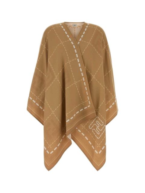 Embroidered Wool Cape