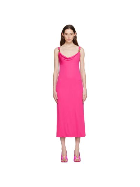 Pink Cowl Neck Maxi Dress