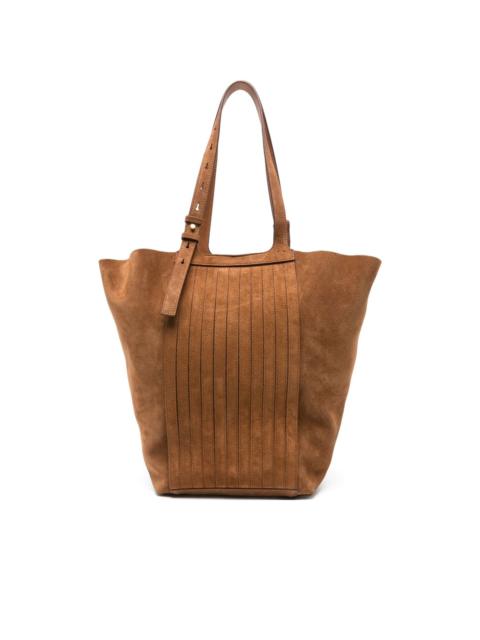 suede tote bag