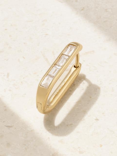 Fob 18-karat Gold Diamond Single Hoop Earring