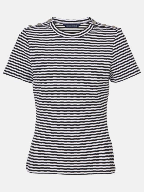 Draya striped cotton-blend T-shirt