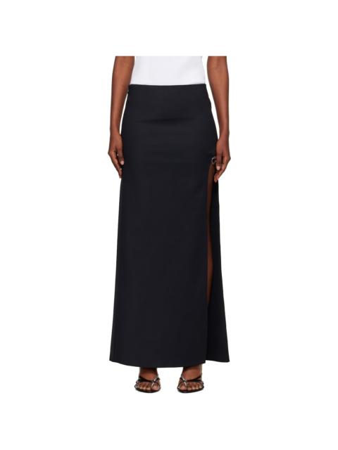 Black Garter Belt Maxi Skirt
