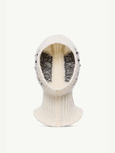 Crystal-Embroidered Alpaca & Wool Blend Balaclava
