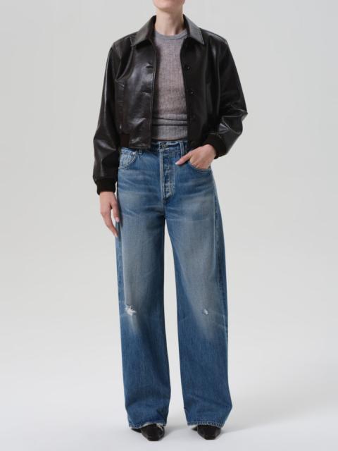 Lola Bomber Recycled Leather Jacket
In Brown