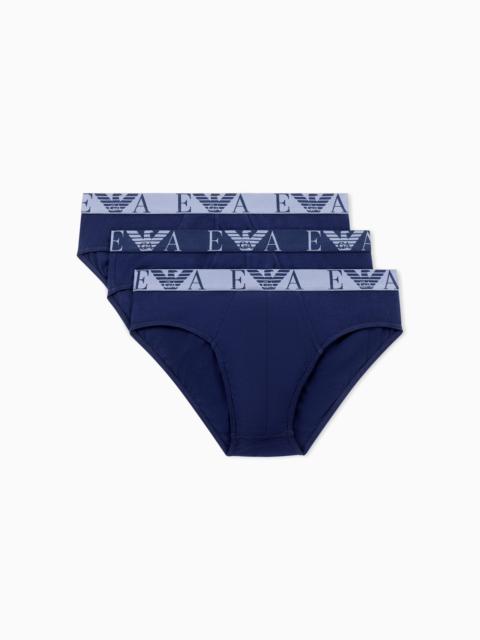 THREE-PACK OF BRIEFS WITH BOLD MONOGRAM LOGO