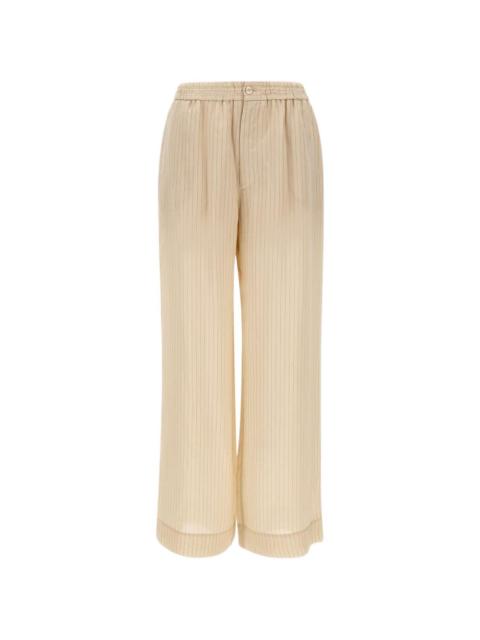 pinstripe elasticated trousers