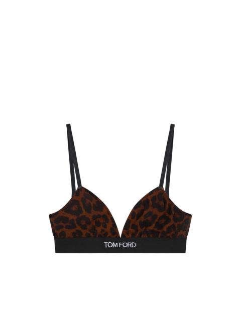 REFLECTED LEOPARD PRINTED MODAL SIGNATURE BRA