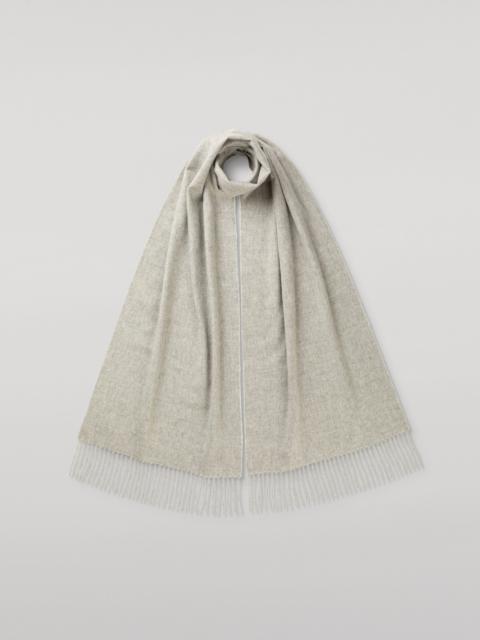 Merino Wool Light Grey Scarf