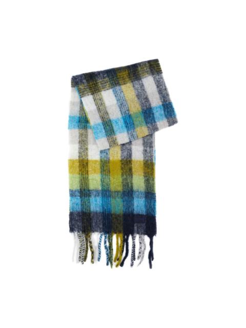 fringed check scarf
