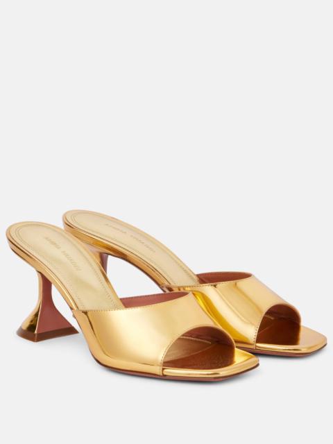 Lupita 70 metallic leather mules