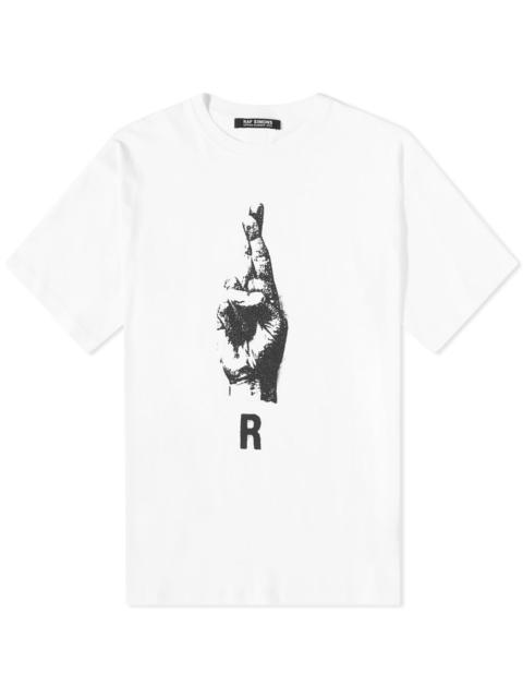 Raf Simons Oversized Hand Sign Print Tee