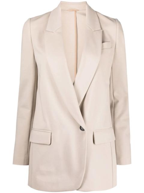 notched-lapel single-breasted blazer