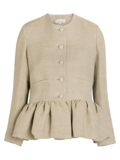 Liberowe Peplum-hem Linen Jacket