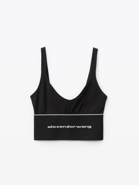 LOGO ELASTIC BRA IN RIBBED JERSEY