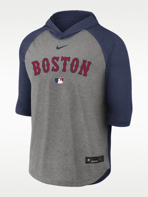 Boston Red Sox Authentic Collection Flux Men's Nike Dri-FIT MLB 3/4-Sleeve Hooded T-Shirt
