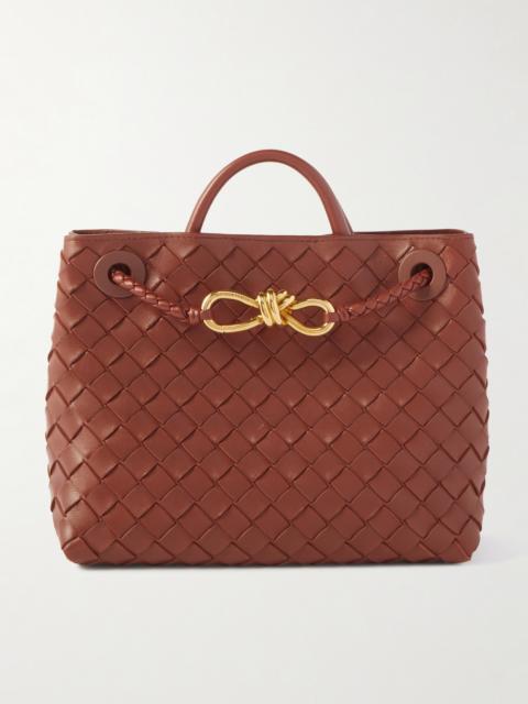 Andiamo Small Intrecciato Leather Tote