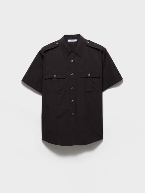 Short-sleeved poplin shirt