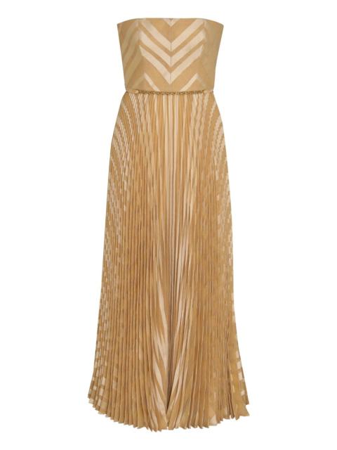 BURNOUT PLEATED DRESS