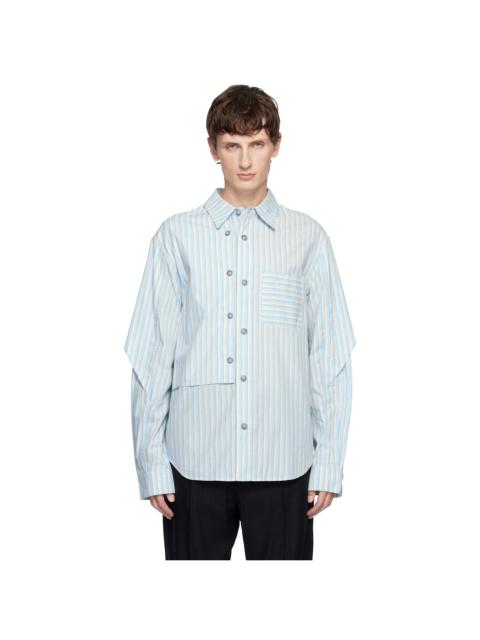 Blue Stripe Layered Shirt