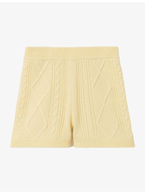 Jacquard Cable-Knit Wool and Cashmere-Blend Shorts