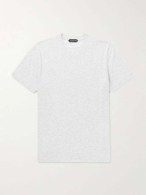 Cotton-Blend Jersey T-Shirt Gray