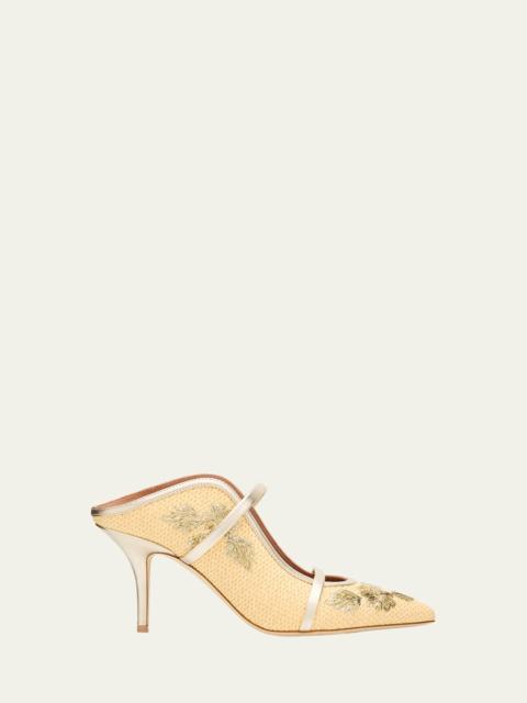Maureen Raffia Dual-Band Mule Pumps